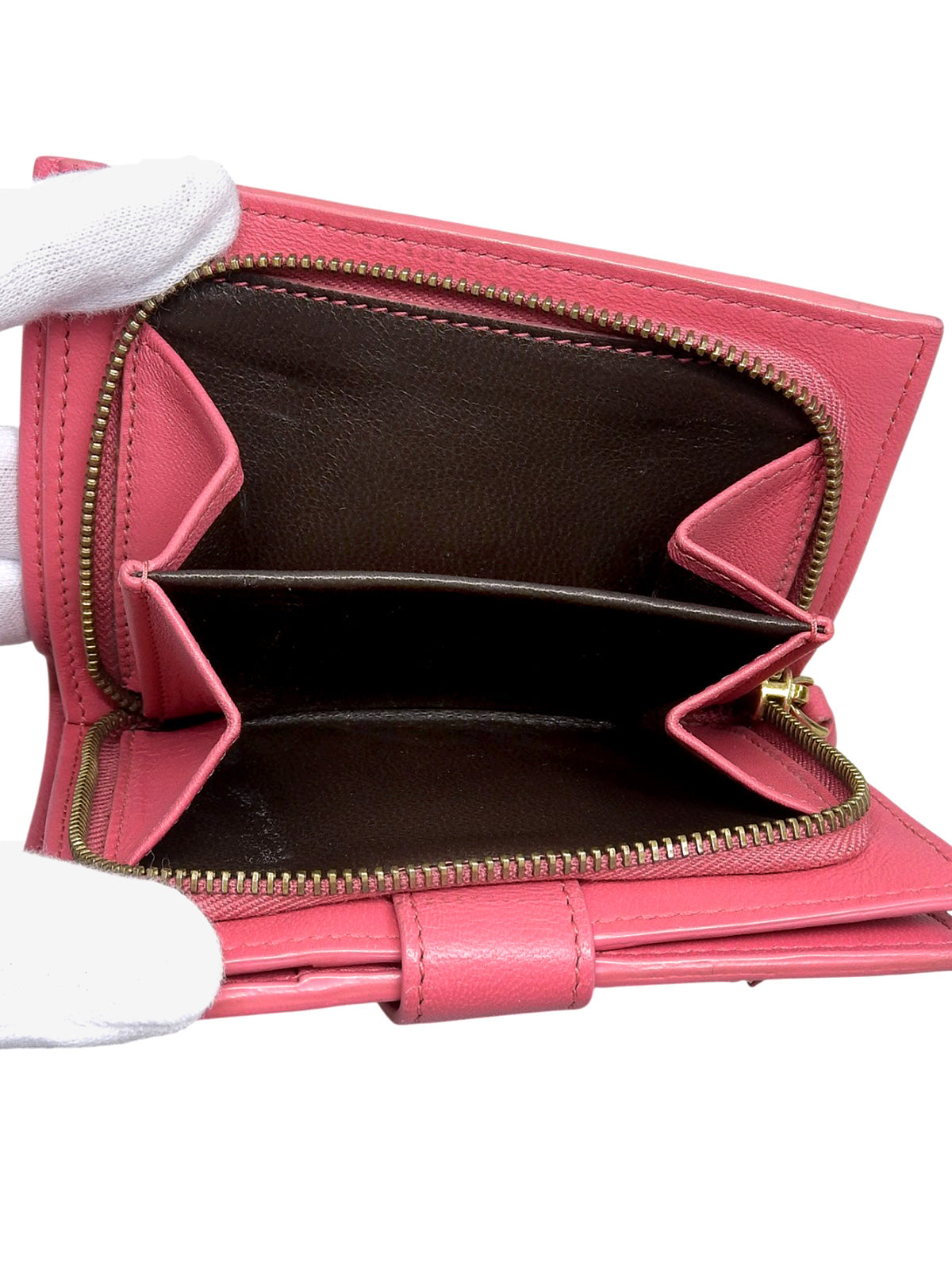 Intrecciato 紧凑型钱包 粉色