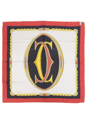 Mast Line Jewelry Pattern Scarf White/Red/Multi