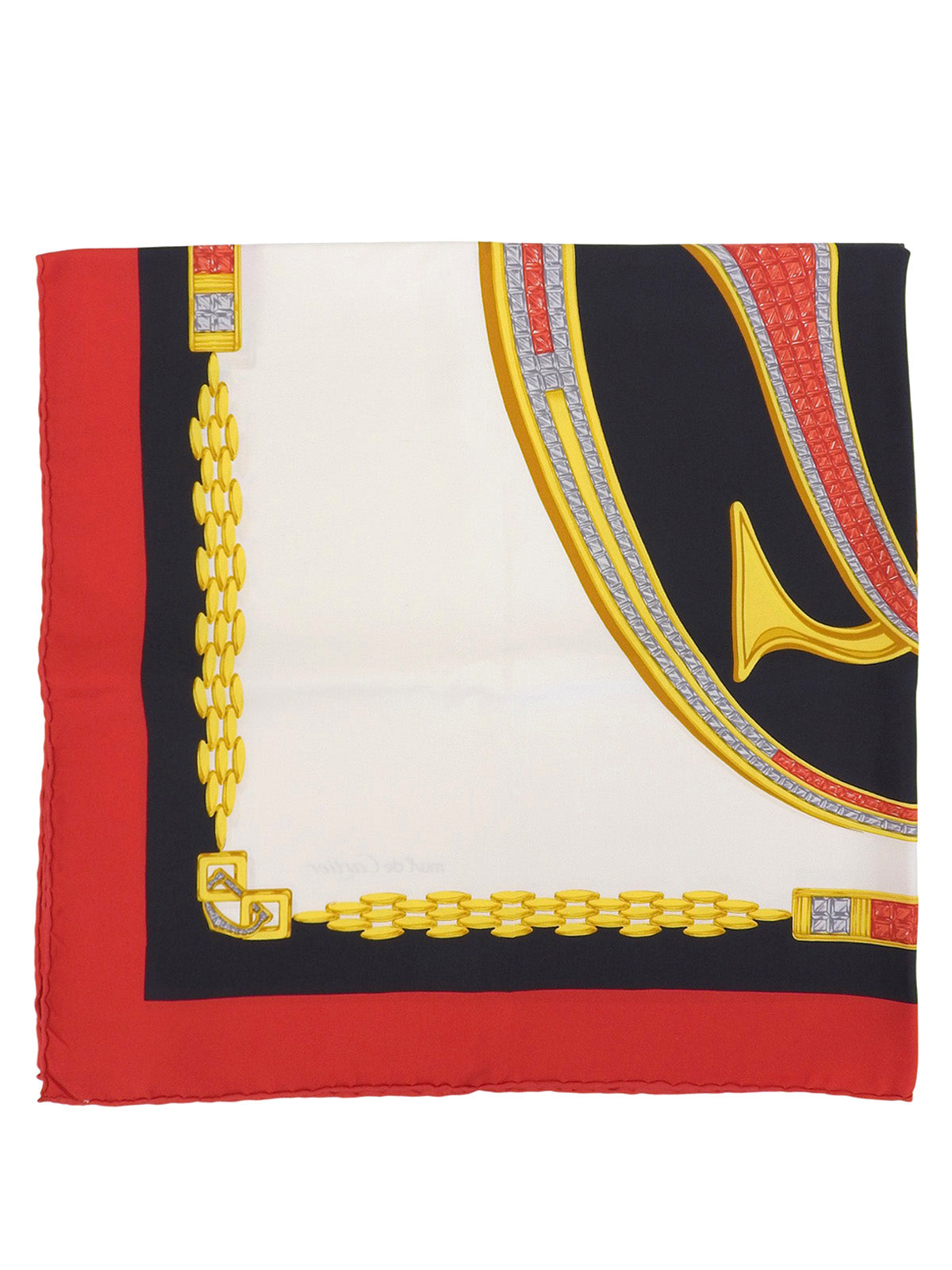 Mast Line Jewelry Pattern Scarf White/Red/Multi