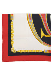 Mast Line Jewelry Pattern Scarf White/Red/Multi