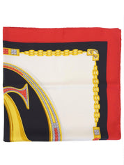 Mast Line Jewelry Pattern Scarf White/Red/Multi