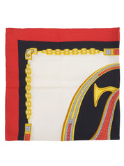 Mast Line Jewelry Pattern Scarf White/Red/Multi