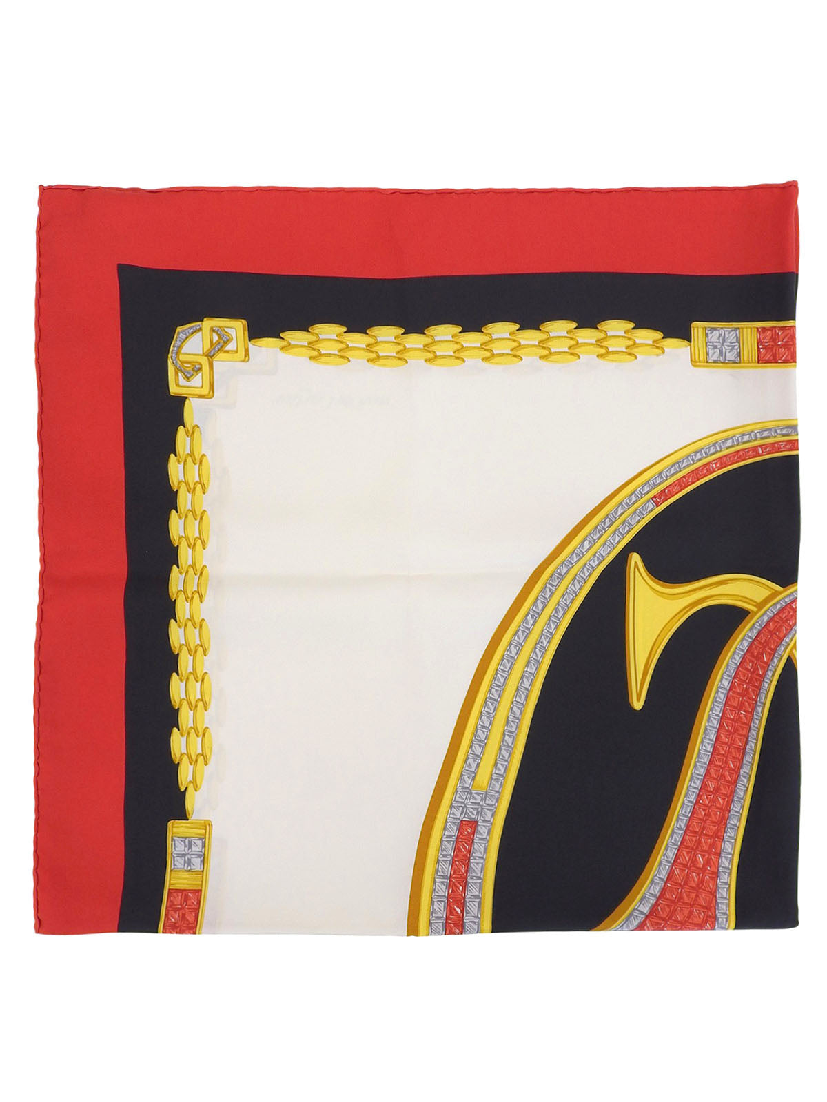 Mast Line Jewelry Pattern Scarf White/Red/Multi