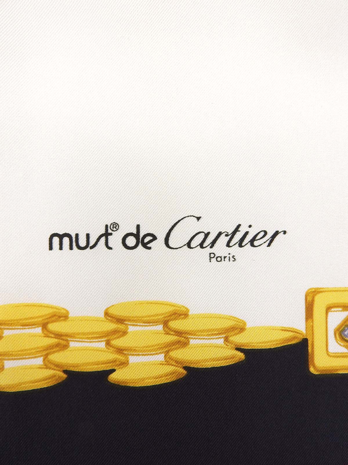 Mast Line Jewelry Pattern Scarf White/Red/Multi