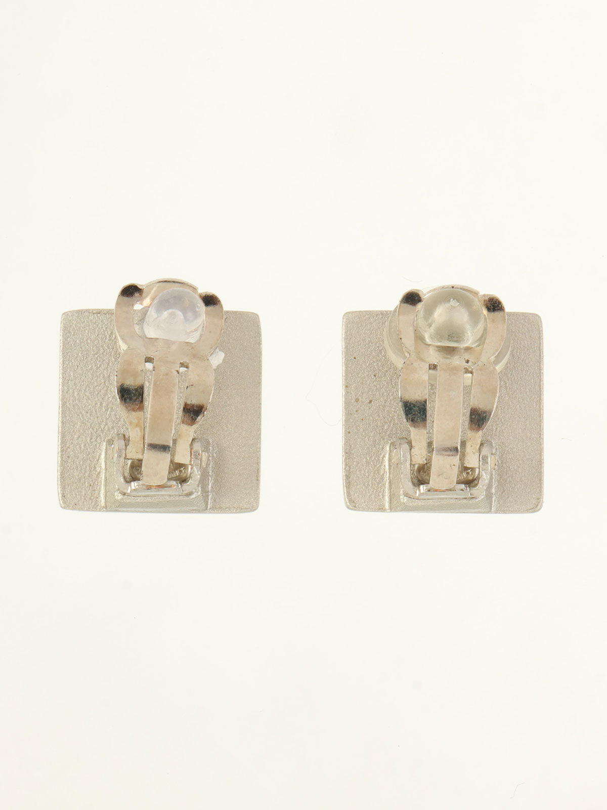 1999年製 スクエアクローバーCCマークイヤリング シルバー