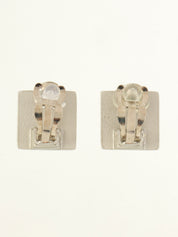 1999年製 スクエアクローバーCCマークイヤリング シルバー