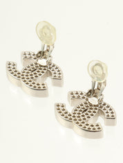 2003 Punched CC Mark Earrings, Silver