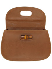 棕色猪皮竹制两用包