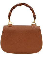 棕色猪皮竹制两用包