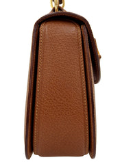 棕色猪皮竹制两用包