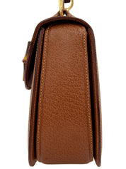 棕色猪皮竹制两用包