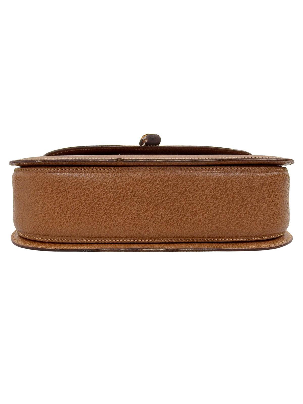 棕色猪皮竹制两用包