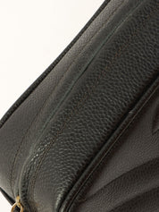 1992年頃製 キャビアスキンバイアスステッチビジューチェーンバッグ ブラック