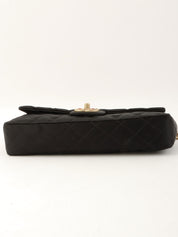 2008年頃製 シルクサテンカラーストーンCCターンロックチェーンショルダーバッグ ブラック