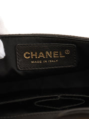 2008年頃製 シルクサテンカラーストーンCCターンロックチェーンショルダーバッグ ブラック