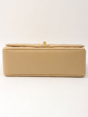 Diana caviar leather flap chain bag, 22cm, beige, made around 1995.