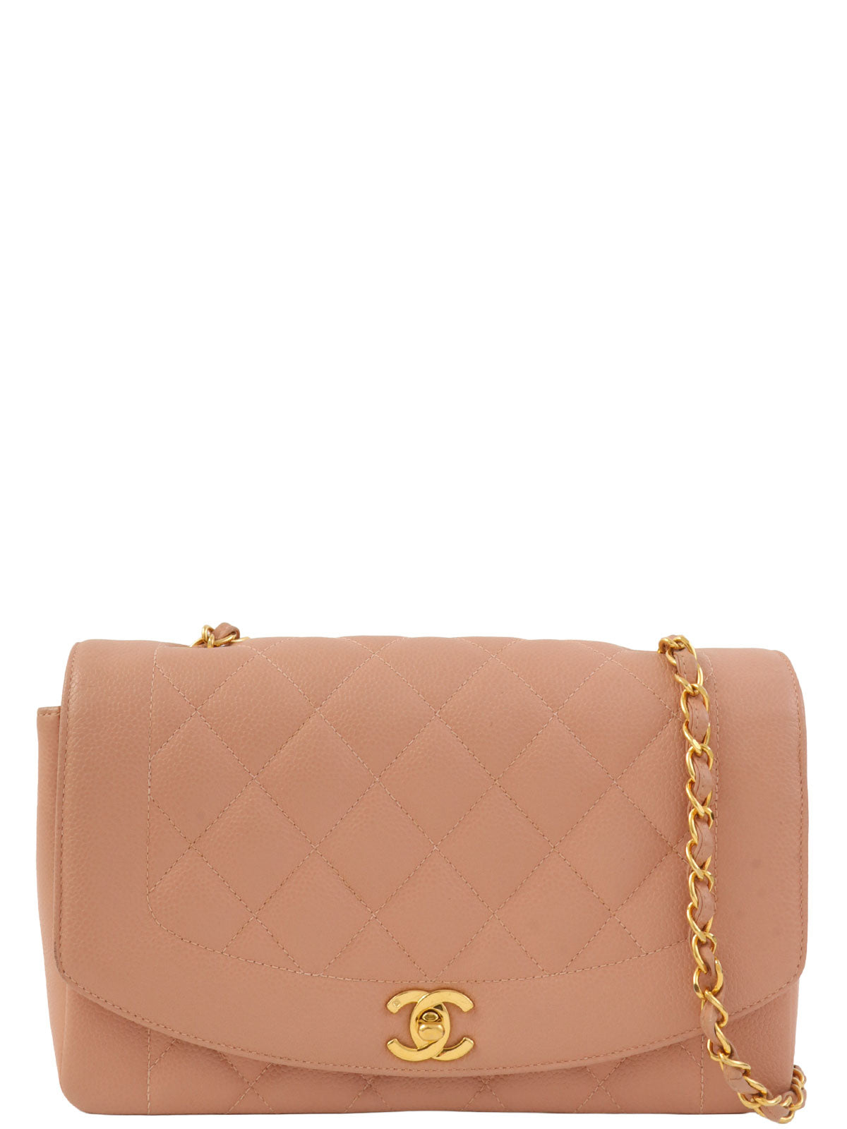 1995年頃製 ダイアナフラップチェーンバッグ25cm ピンク