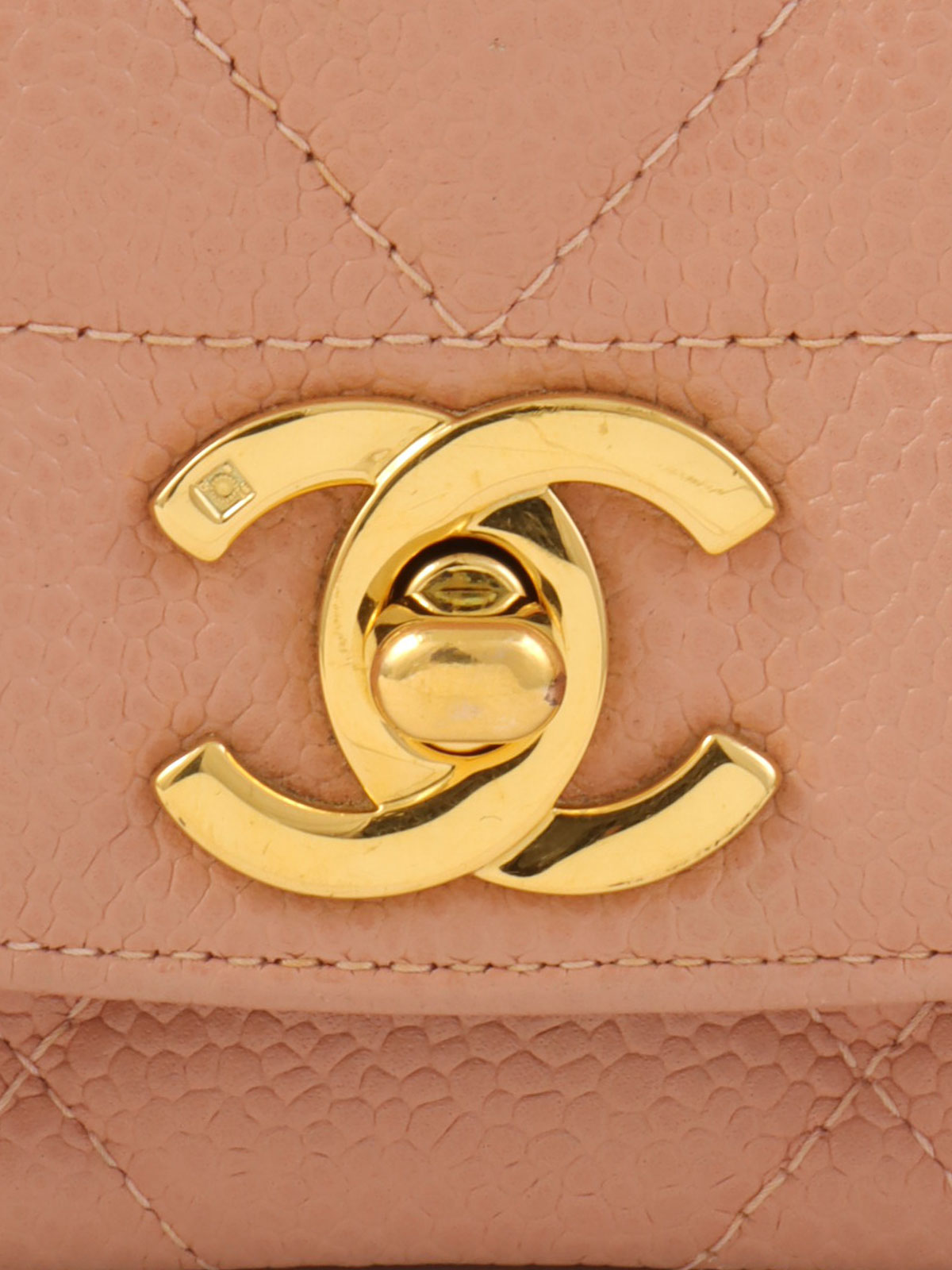 1995 Diana flap chain bag, 25cm, pink