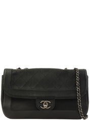 2014年頃製 キャビアスキンCCターンロックチェーンショルダーバッグ ブラック