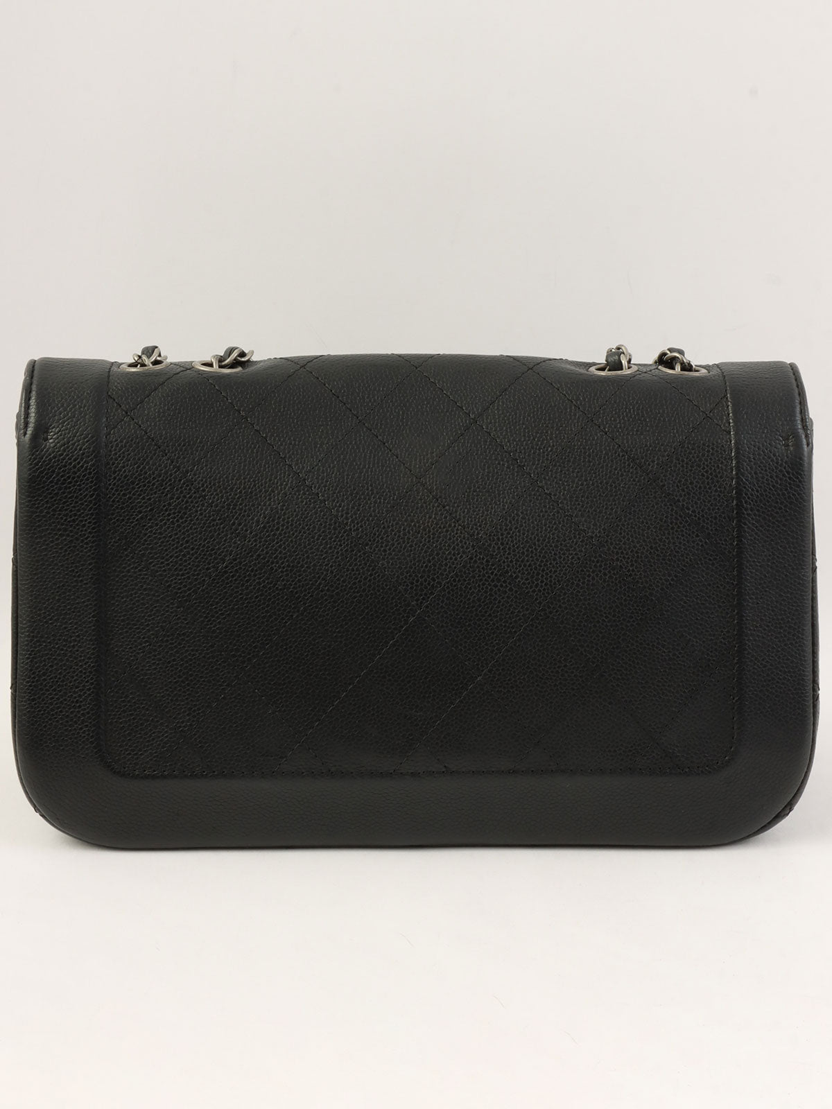 2014年頃製 キャビアスキンCCターンロックチェーンショルダーバッグ ブラック