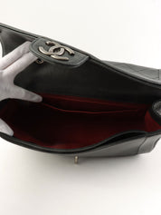 2014年頃製 キャビアスキンCCターンロックチェーンショルダーバッグ ブラック