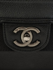 2014年頃製 キャビアスキンCCターンロックチェーンショルダーバッグ ブラック