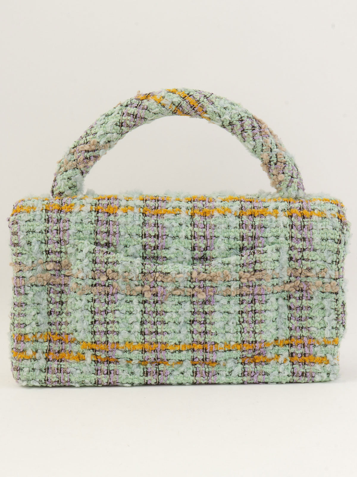 1992年頃製 クラシックフラップハンドバッグ ミントグリーン/マルチ