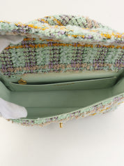 1992年頃製 クラシックフラップハンドバッグ ミントグリーン/マルチ