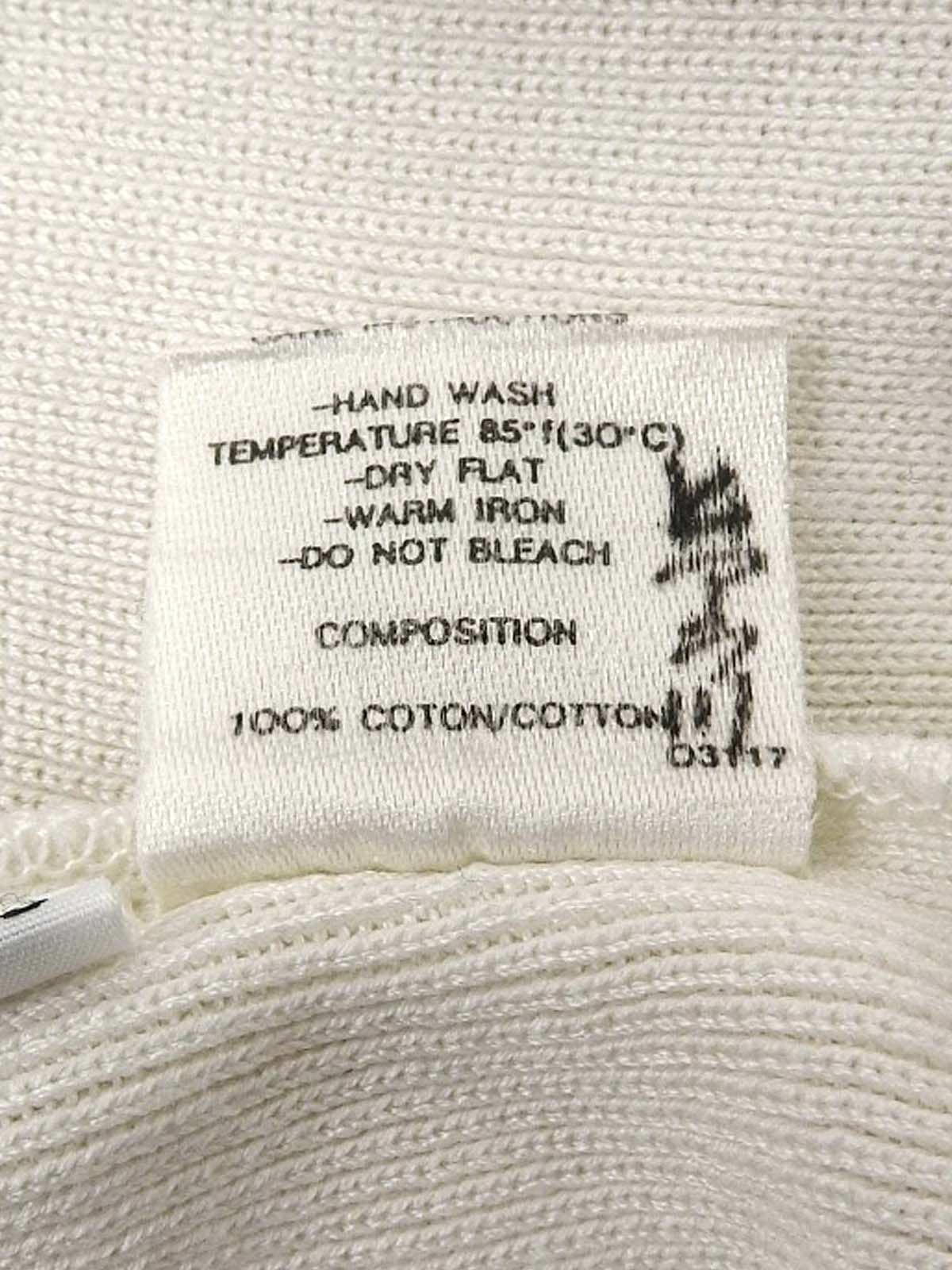 ボーダーパターンCCマーク刺繍ノースリーブワンピース ホワイト/ネイビー