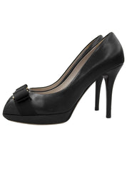 ヴァラリボンパンプス ブラック