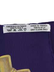 カレ90 Envolパターンスカーフ ネイビー/ホワイト/マルチ