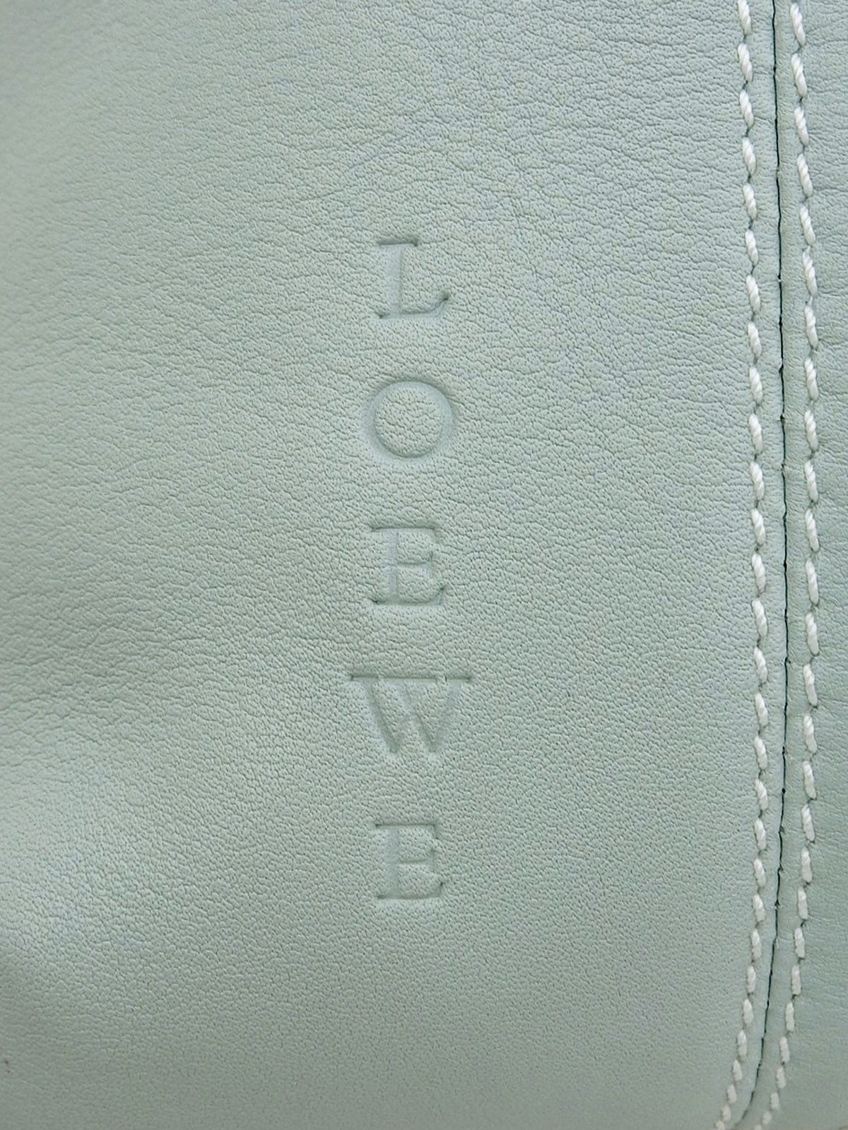 Logo embossed handbag in light blue
