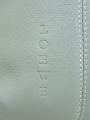 Logo embossed handbag in light blue