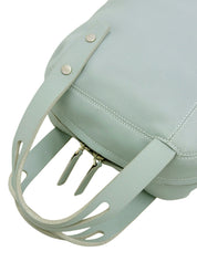 Logo embossed handbag in light blue