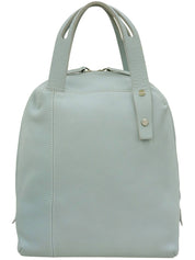 Logo embossed handbag in light blue