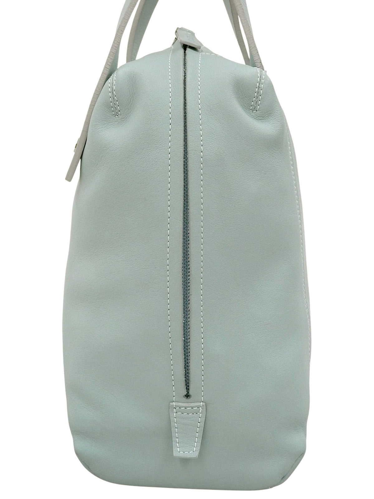 Logo embossed handbag in light blue