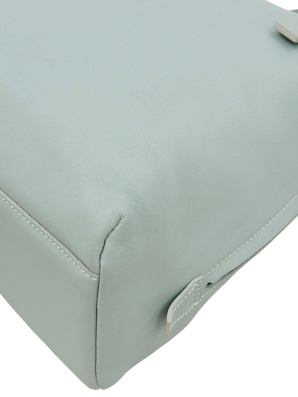 Logo embossed handbag in light blue