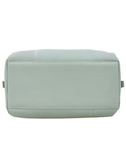 Logo embossed handbag in light blue