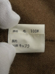 ウールバイカラーセットアップ　ベージュ/ブラウン