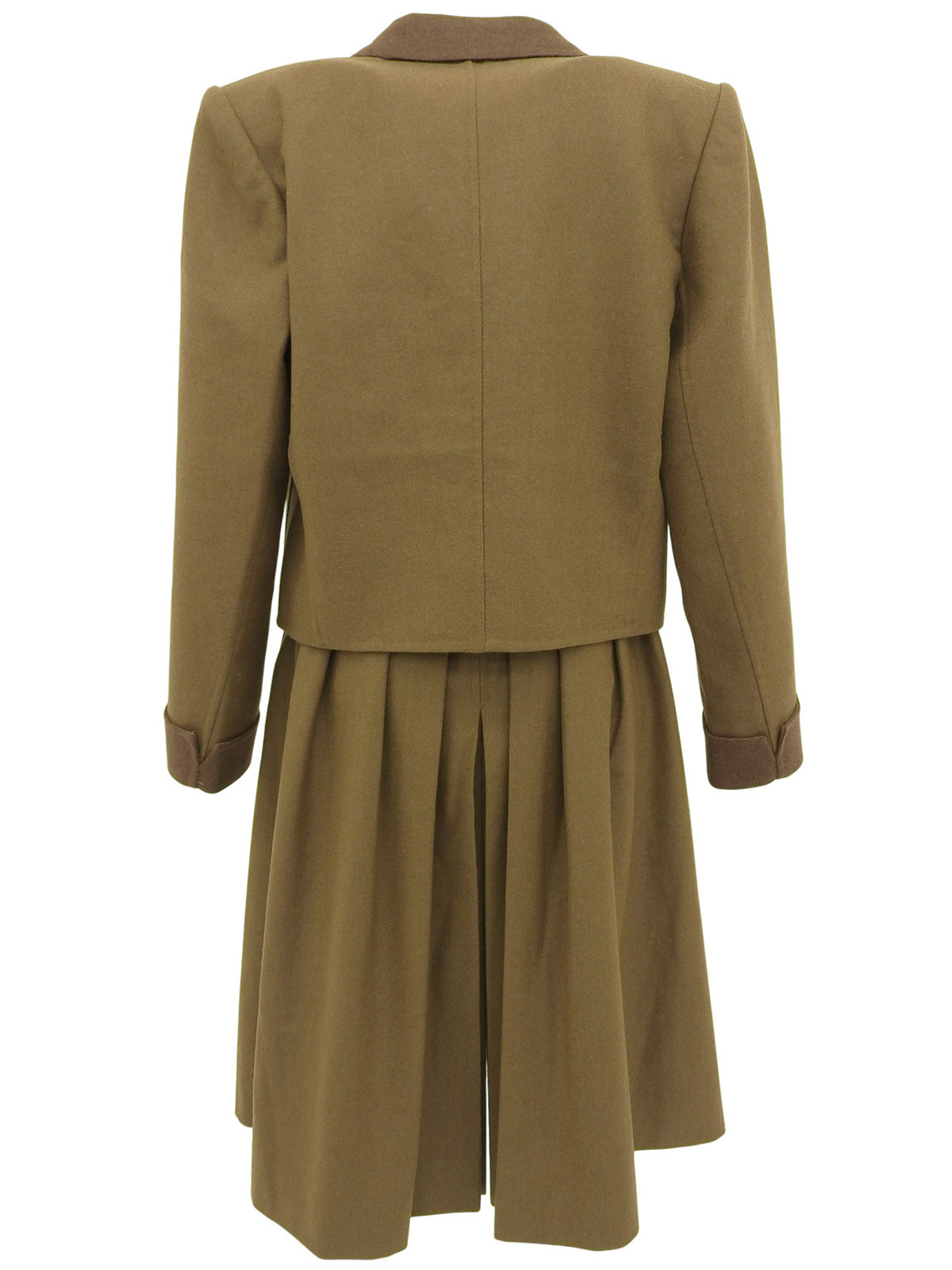 ウールバイカラーセットアップ ベージュ/ブラウン