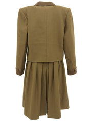 ウールバイカラーセットアップ ベージュ/ブラウン