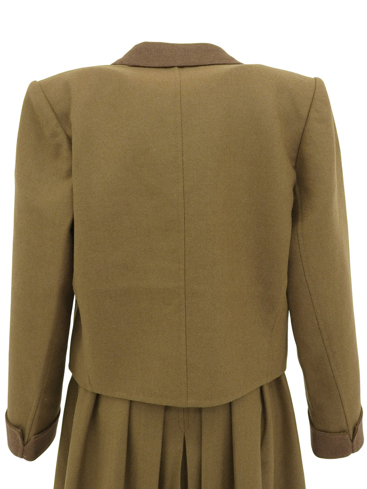 ウールバイカラーセットアップ ベージュ/ブラウン