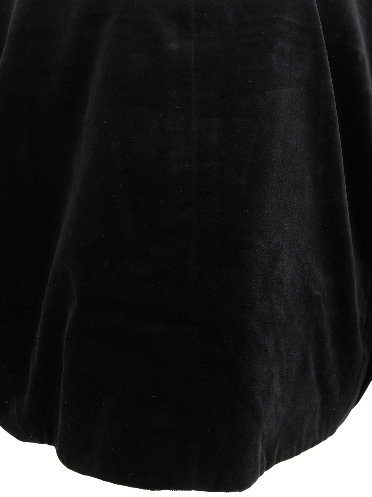 ベロアノーカラーショートジャケット ブラック