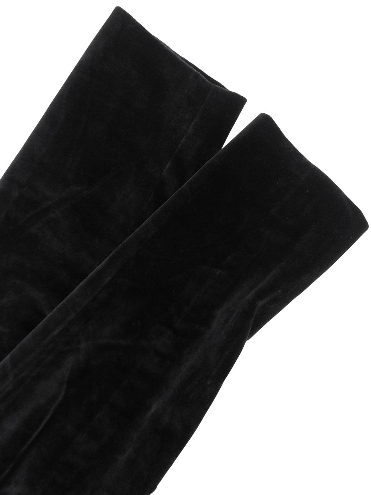 ベロアノーカラーショートジャケット ブラック