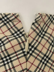 ウールチェックパターンミニスカート ベージュ/マルチ