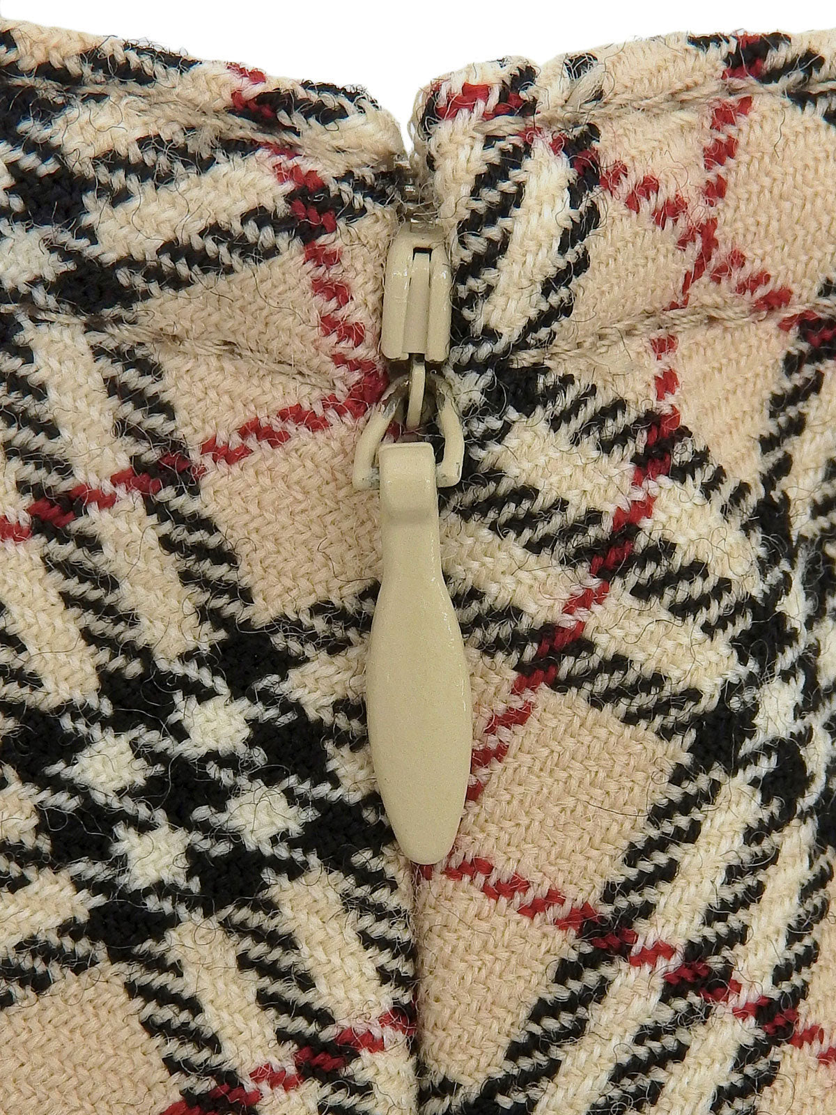 ウールチェックパターンミニスカート ベージュ/マルチ