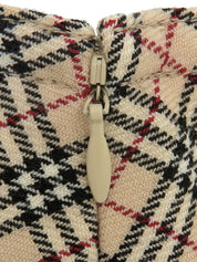 ウールチェックパターンミニスカート ベージュ/マルチ