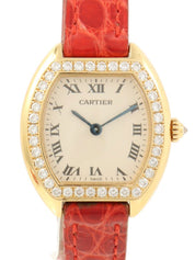 18K Diamond Tonneau 1910 Gold/Red