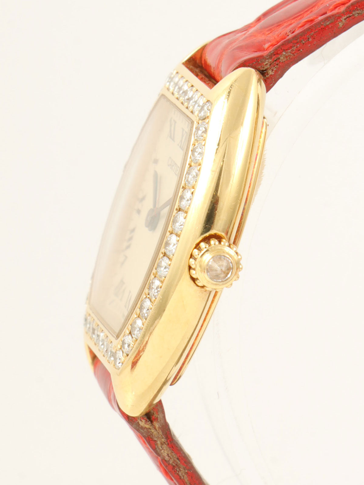 18K Diamond Tonneau 1910 Gold/Red