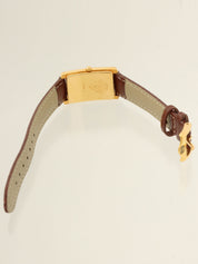 レクタンギュラーウォッチ ゴールド/ブラウン/マルチ